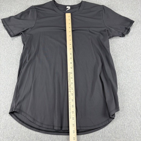 ZYIA Active Shirt Mens Large Gray Ribbed Loose Athletic Training Short Sleeve - Picture 6 of 9